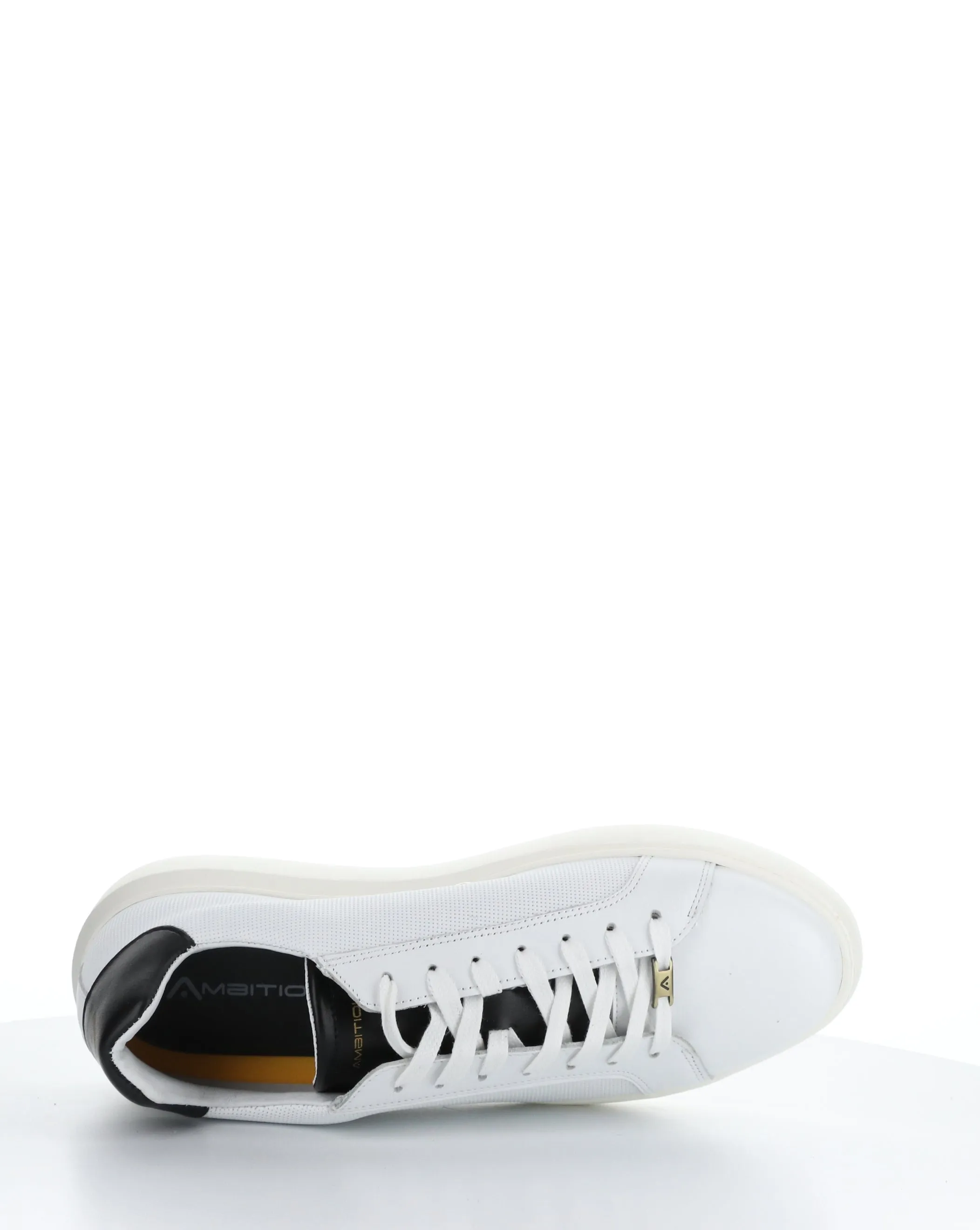 10634A WHITE/BLACK Lace-up Shoes