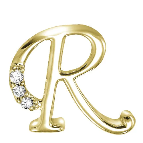 10k Gold Diamond Initial Necklace