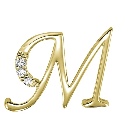 10k Gold Diamond Initial Necklace