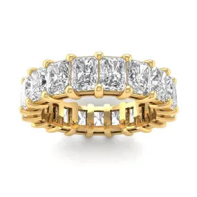 14K Gold Radiant Cut Diamond Eternity Ring Lab Grown