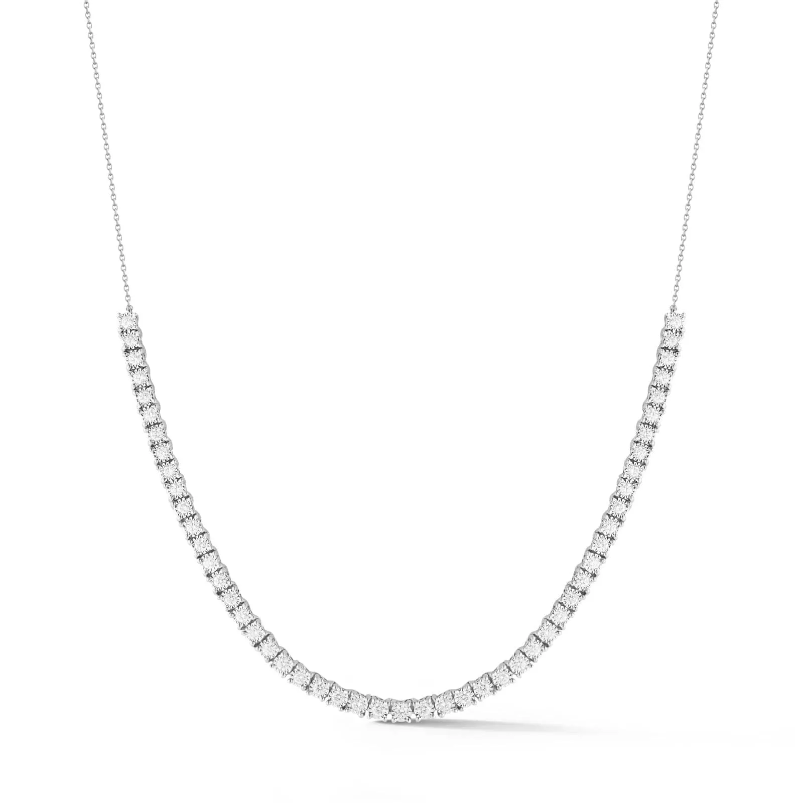 14K White Gold Ava Bea Diamond Line Necklace