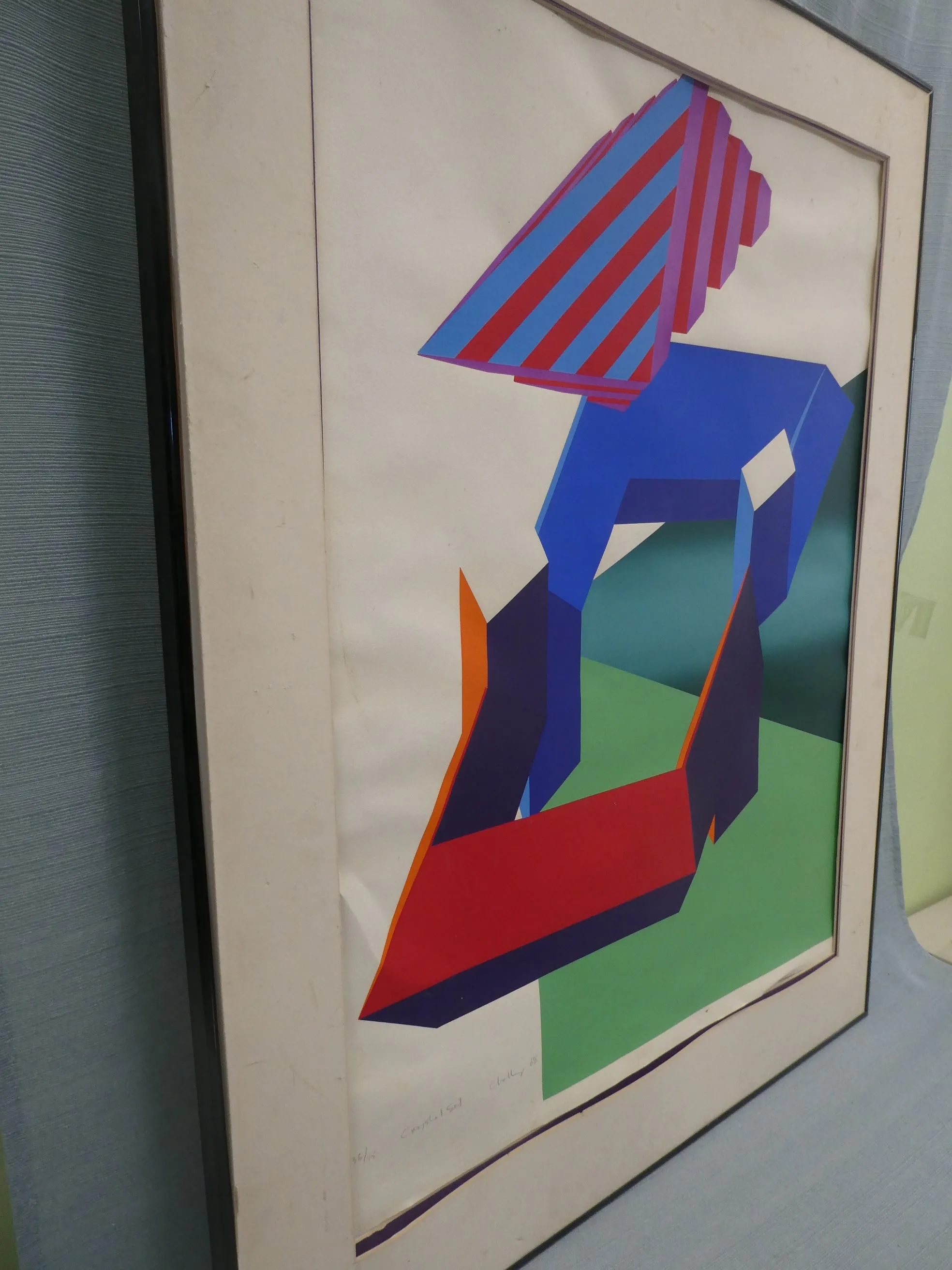 1968 Crystal Set Limited Edition Print, Signed by Artist Michael Challenger