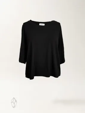 Amelia Top - Black Rayon Jersey