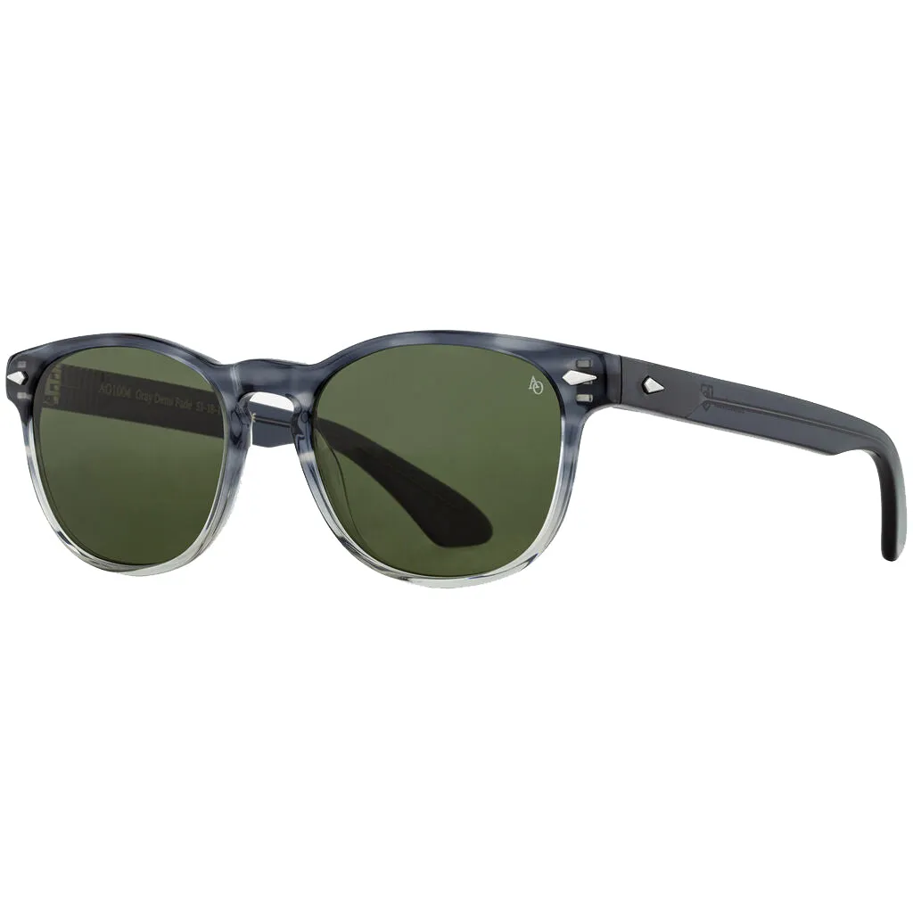 American Optical AO-1004 Sunglasses | Gray Demi Fade/Green Nylon