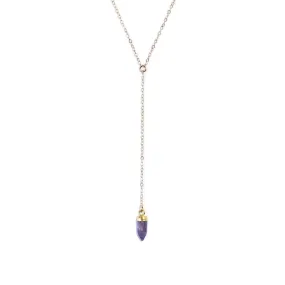 Amethyst Y Gold-Filled Necklace For Meditation