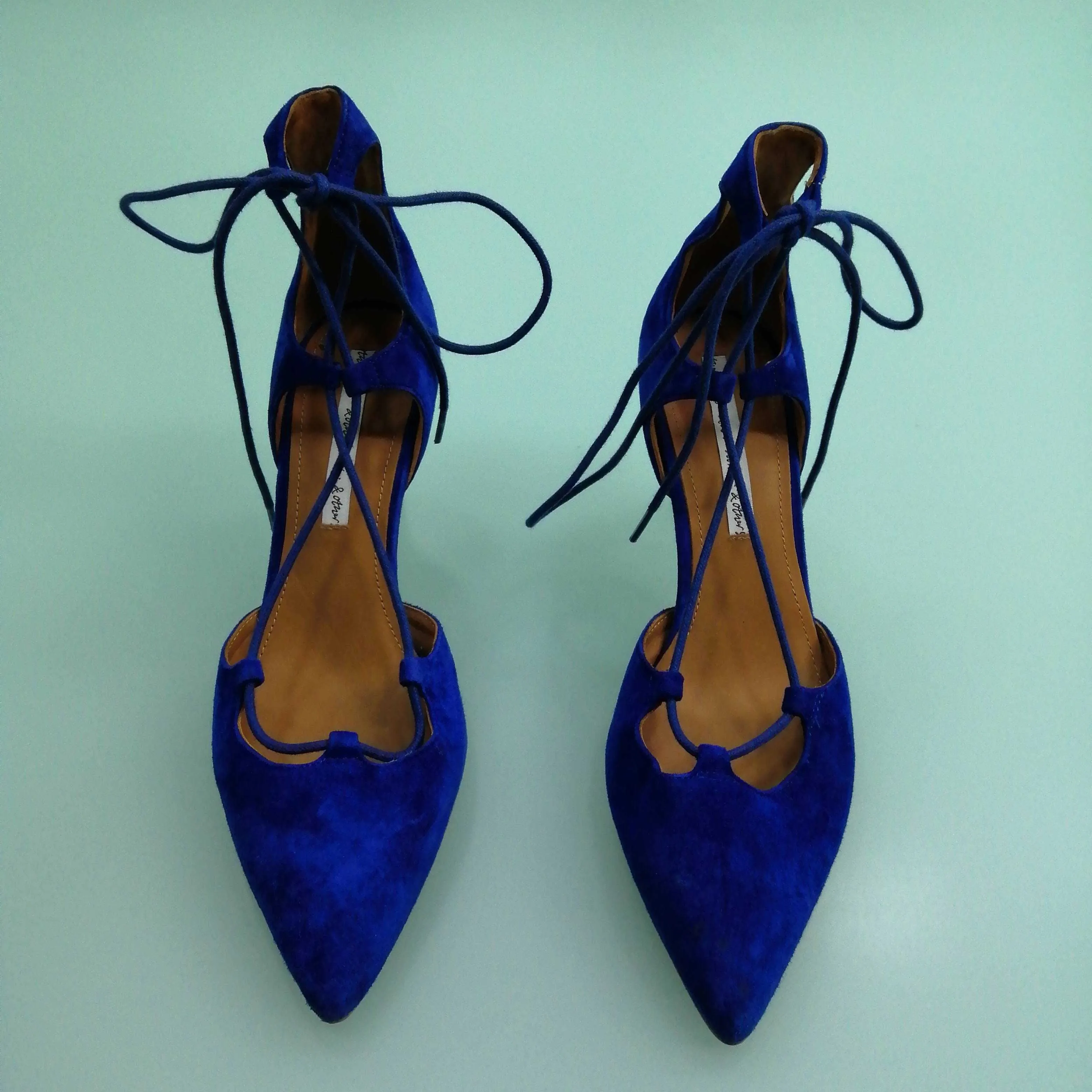 & Other Stories Women's Heels UK 4 Blue 100% Other