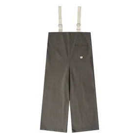 A[S]USL COTTON LINEN ALLOVER PANTS-CHARCOAL