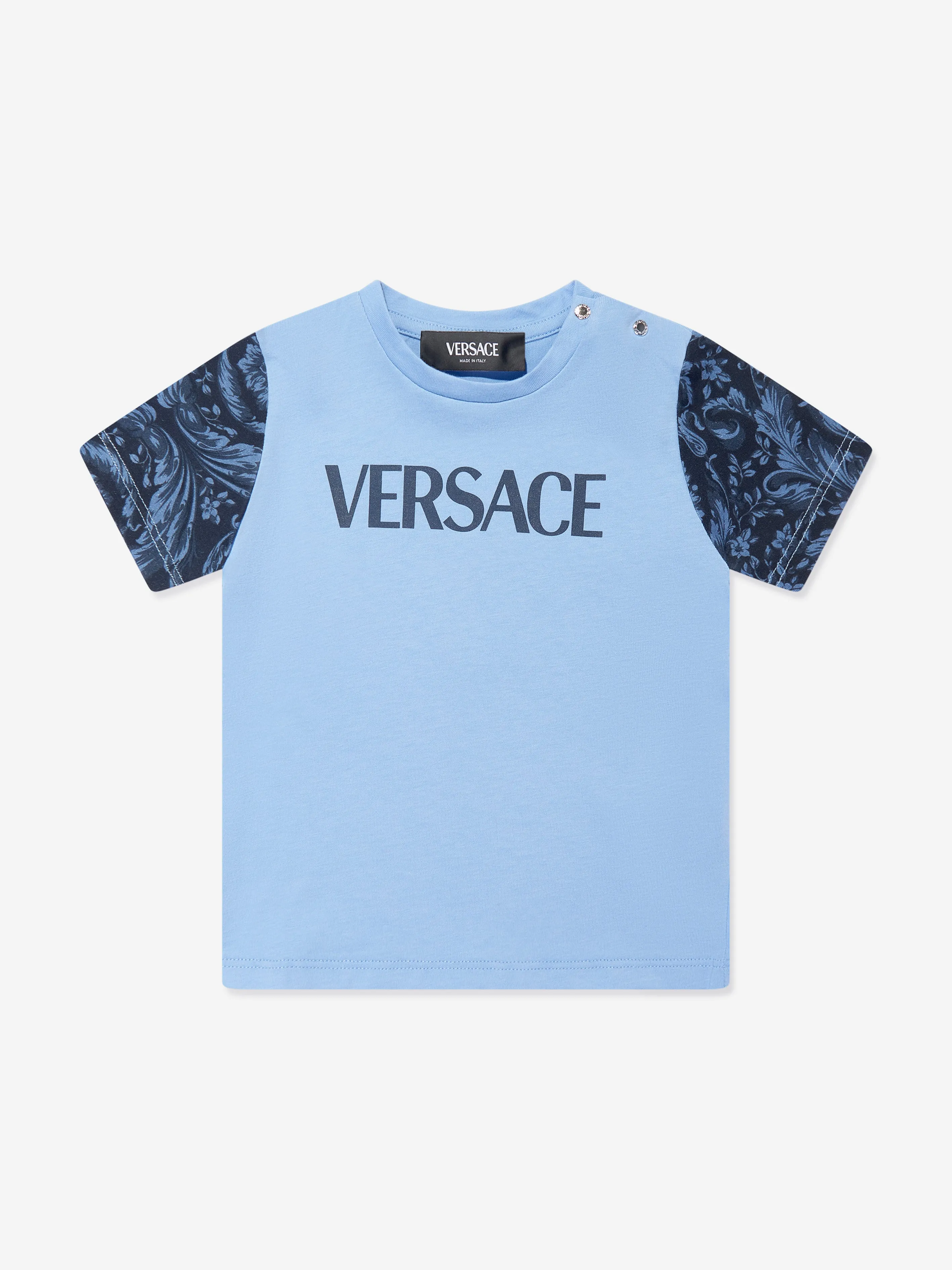 Baby Boys Barocco Logo T-Shirt in Blue