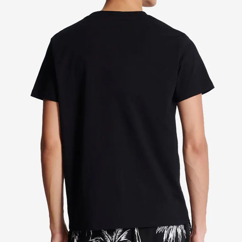 Balmain Palm Tree Balmain Signature Print T-Shirt