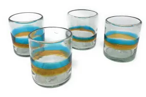 Banded Turquoise & Amber All Purpose - 12 oz - Set of 4