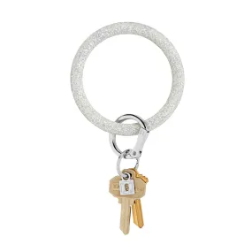 Big O Silicone Key Ring: Silver Confetti