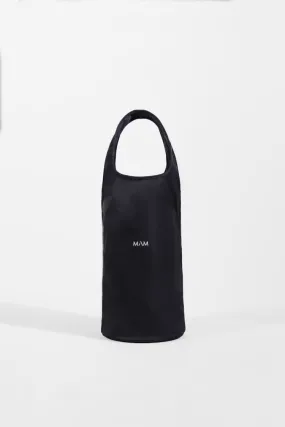 Black nylon tote bag