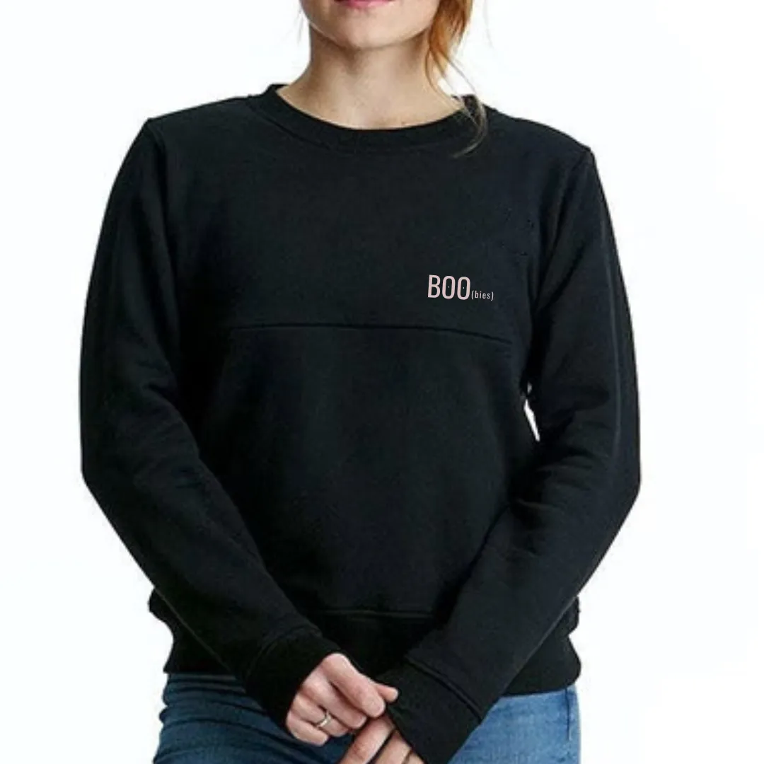 BOO(bies) Nursing Sweatshirt With TwinZip – Badge-Style Embroidery