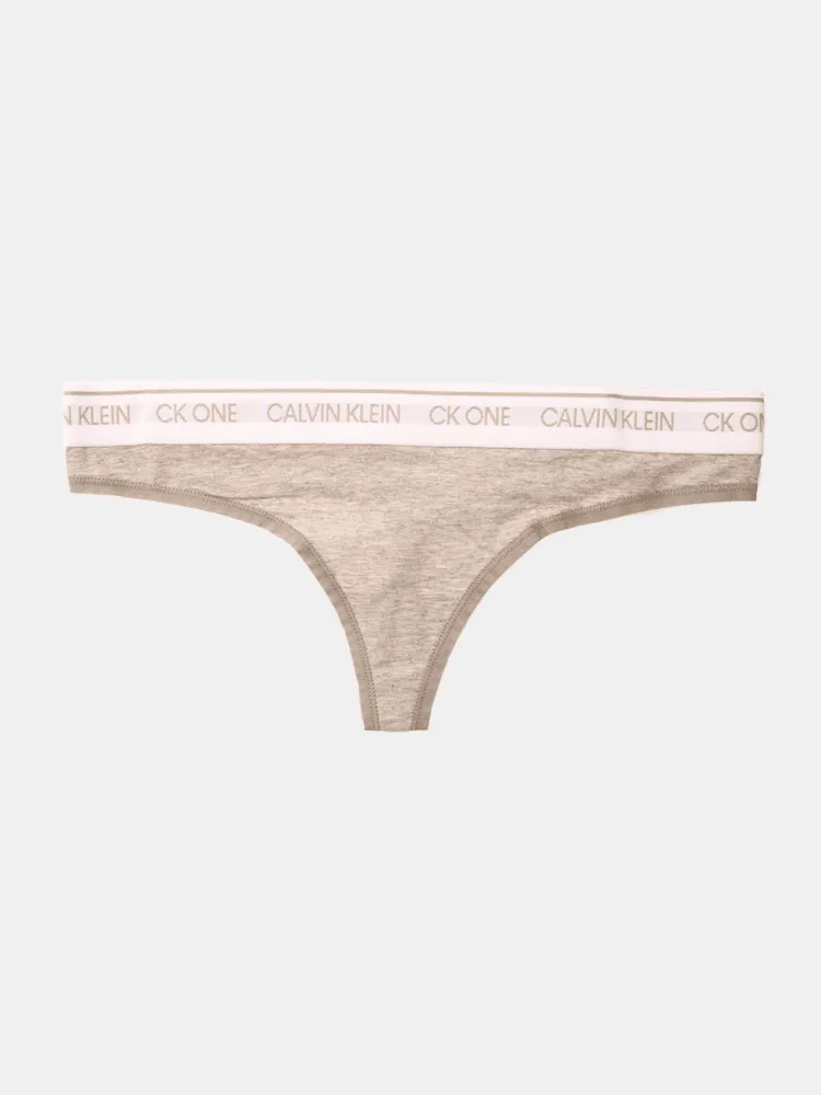 Calvin Klein CK ONE Cotton Thong - Grey Heather