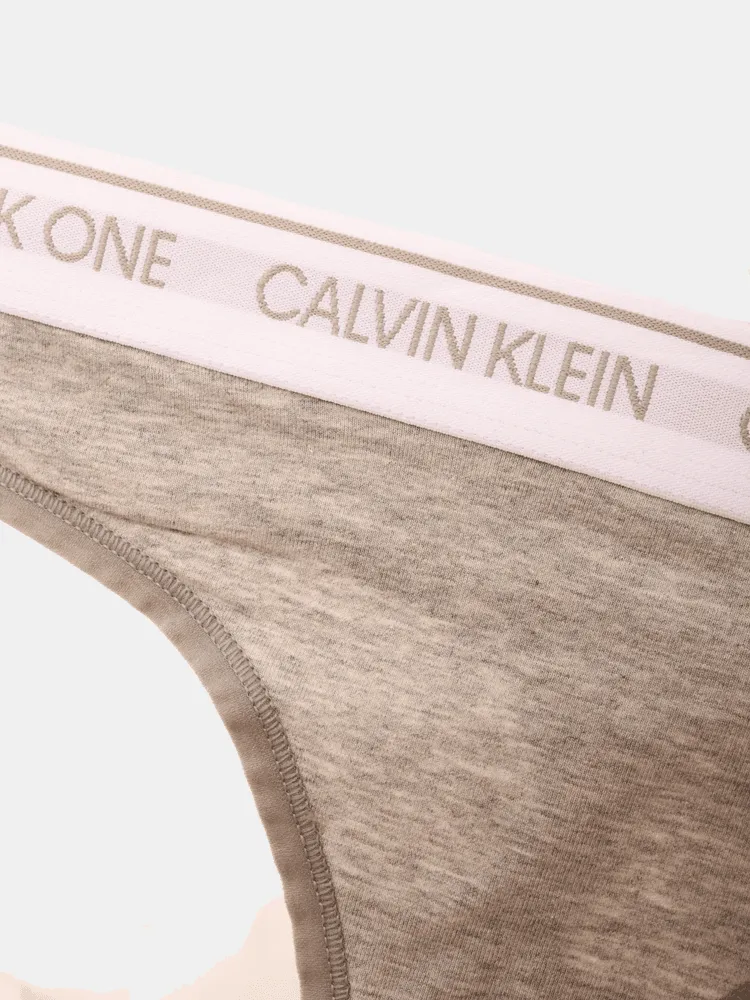 Calvin Klein CK ONE Cotton Thong - Grey Heather