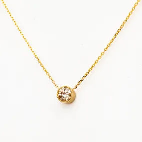 Champagne Diamond Large Magic Eye Necklace