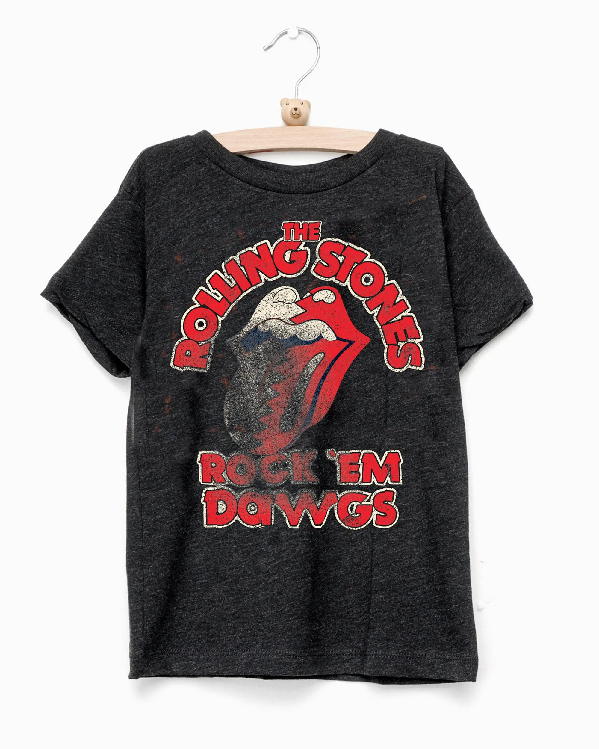 Children's Rolling Stones Rock 'Em Georgia Bulldogs Charcoal Tee