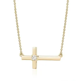 Christina Cross Pendant (0.10Ctw)