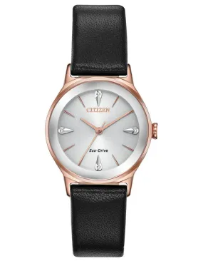 Citizen Eco-Drive Axiom Women's - Rose Gold-Tone - Diamonds - Leather Strap