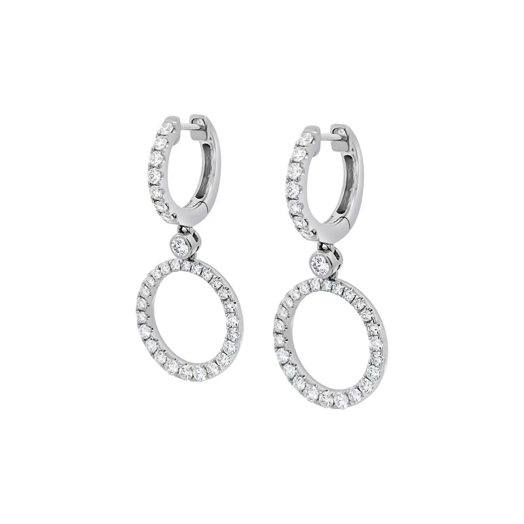 Clara by Martin Binder Diamond Circle Dangle Earrings (1.01 ct. tw.)