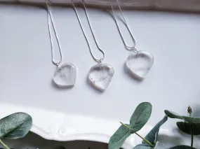 Clear Quartz Heart Necklace