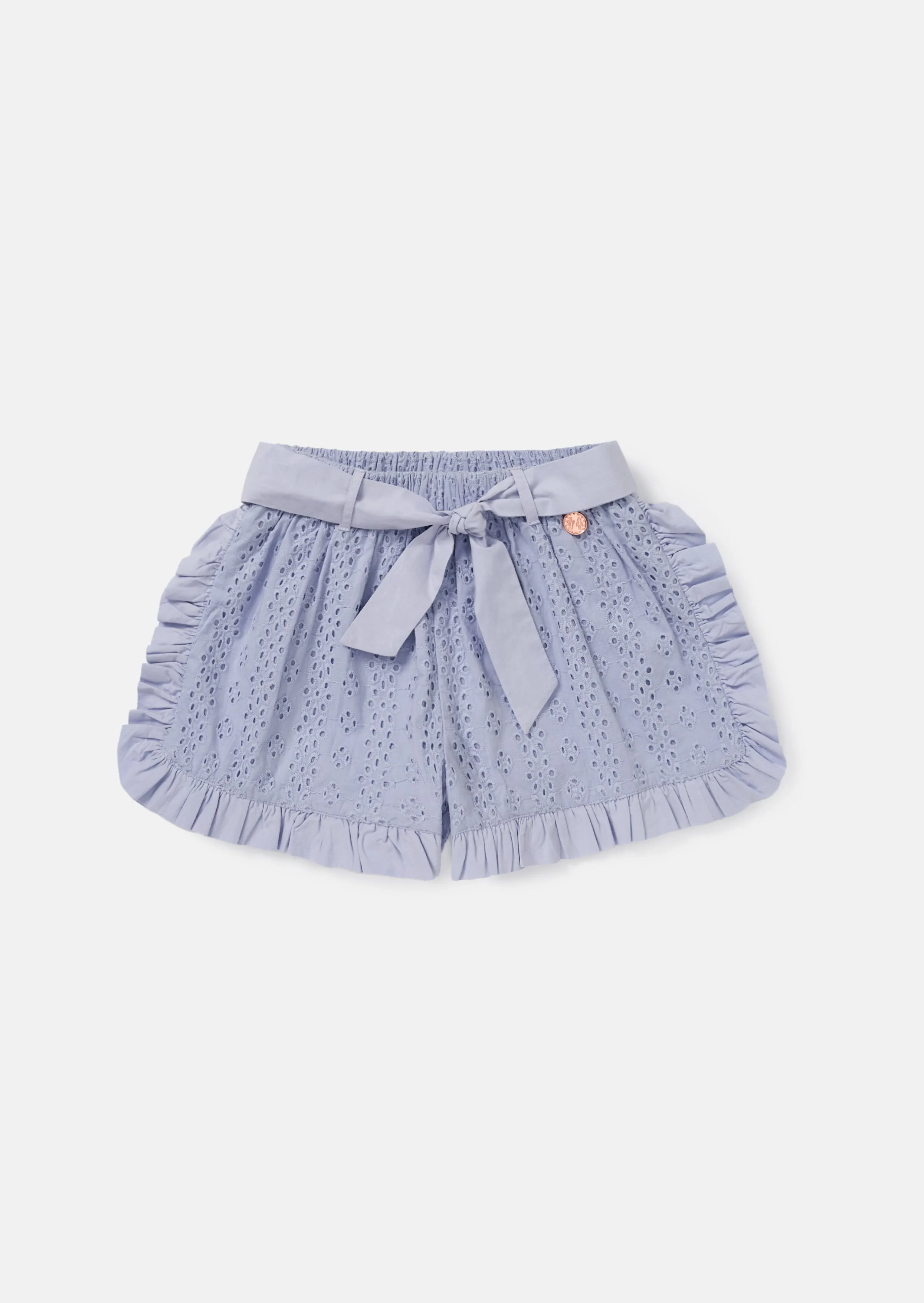 Cleo Blue Frill Broderie Short