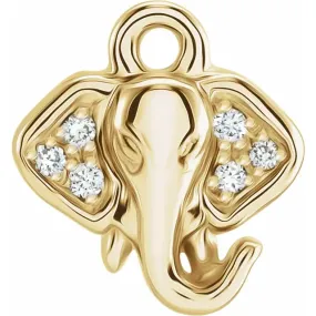 Diamond Elephant Dangle