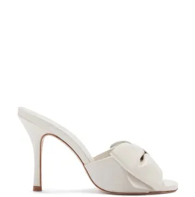 Elle Mule In Ivory Leather