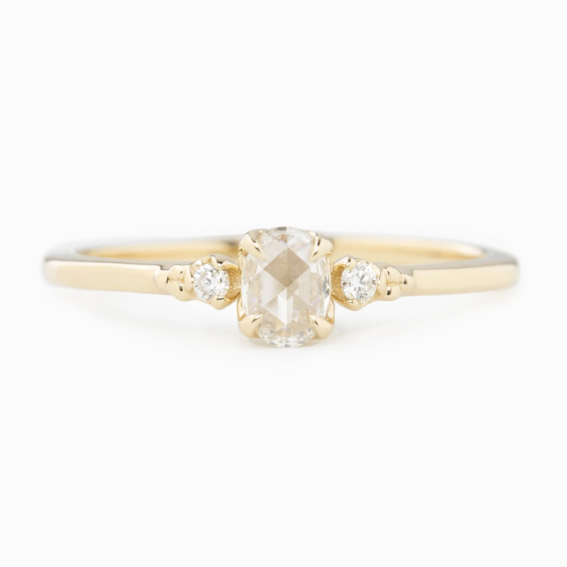 Estel Ring Oval Rose Cut Diamond, 14K Gold