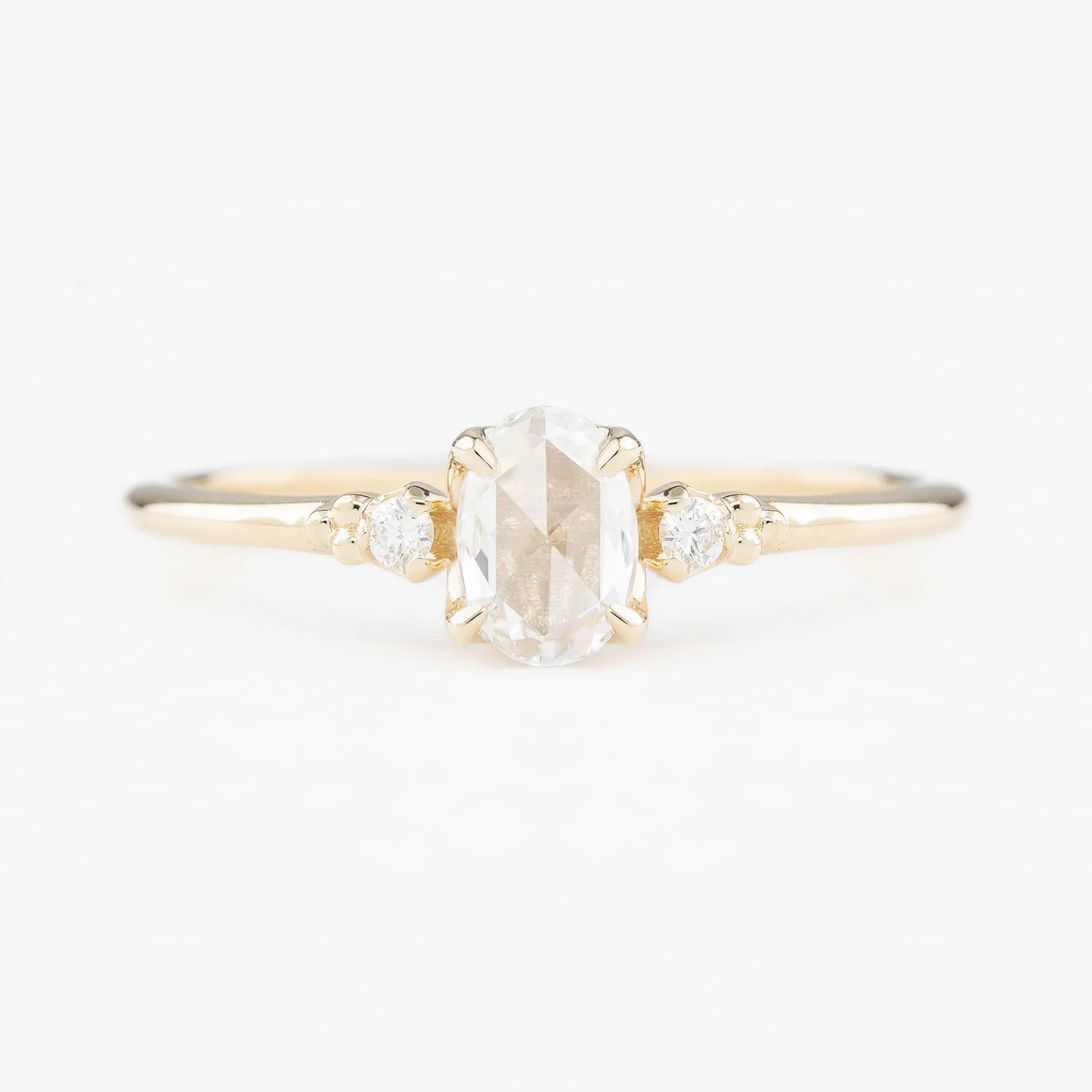 Estel Ring Oval Rose Cut Diamond, 14K Gold