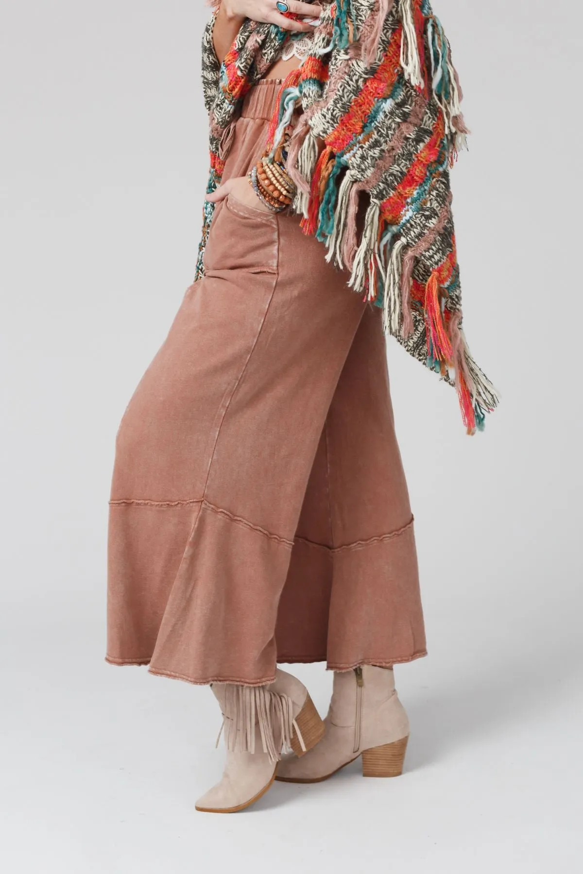 Feeling Good Wide Leg Pant - Faded Rust