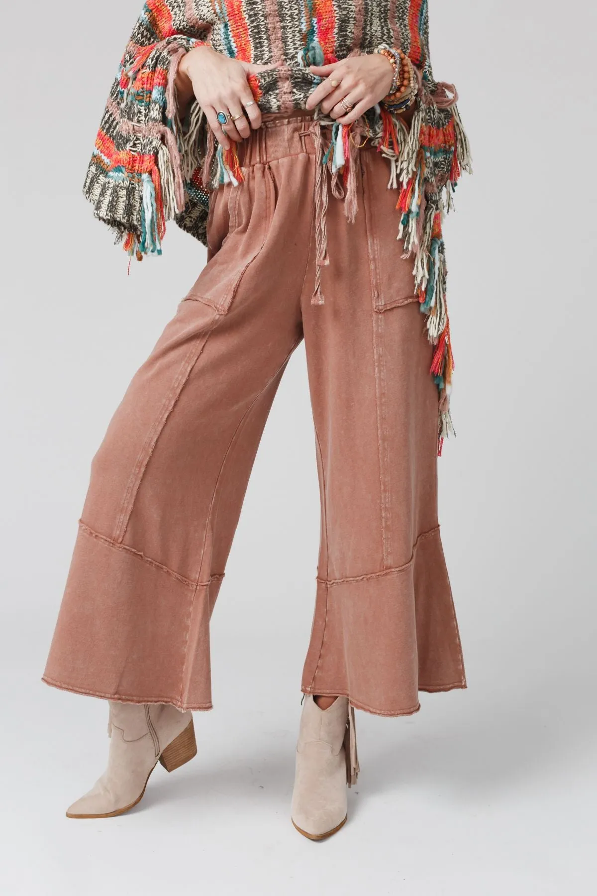 Feeling Good Wide Leg Pant - Faded Rust