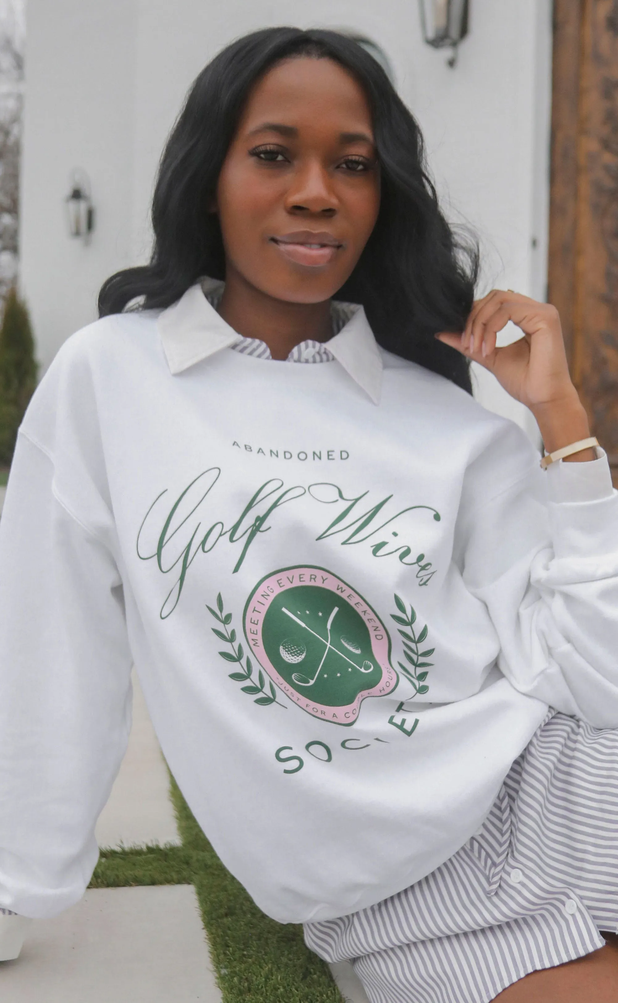 friday   saturday: golf wives sweatshirt