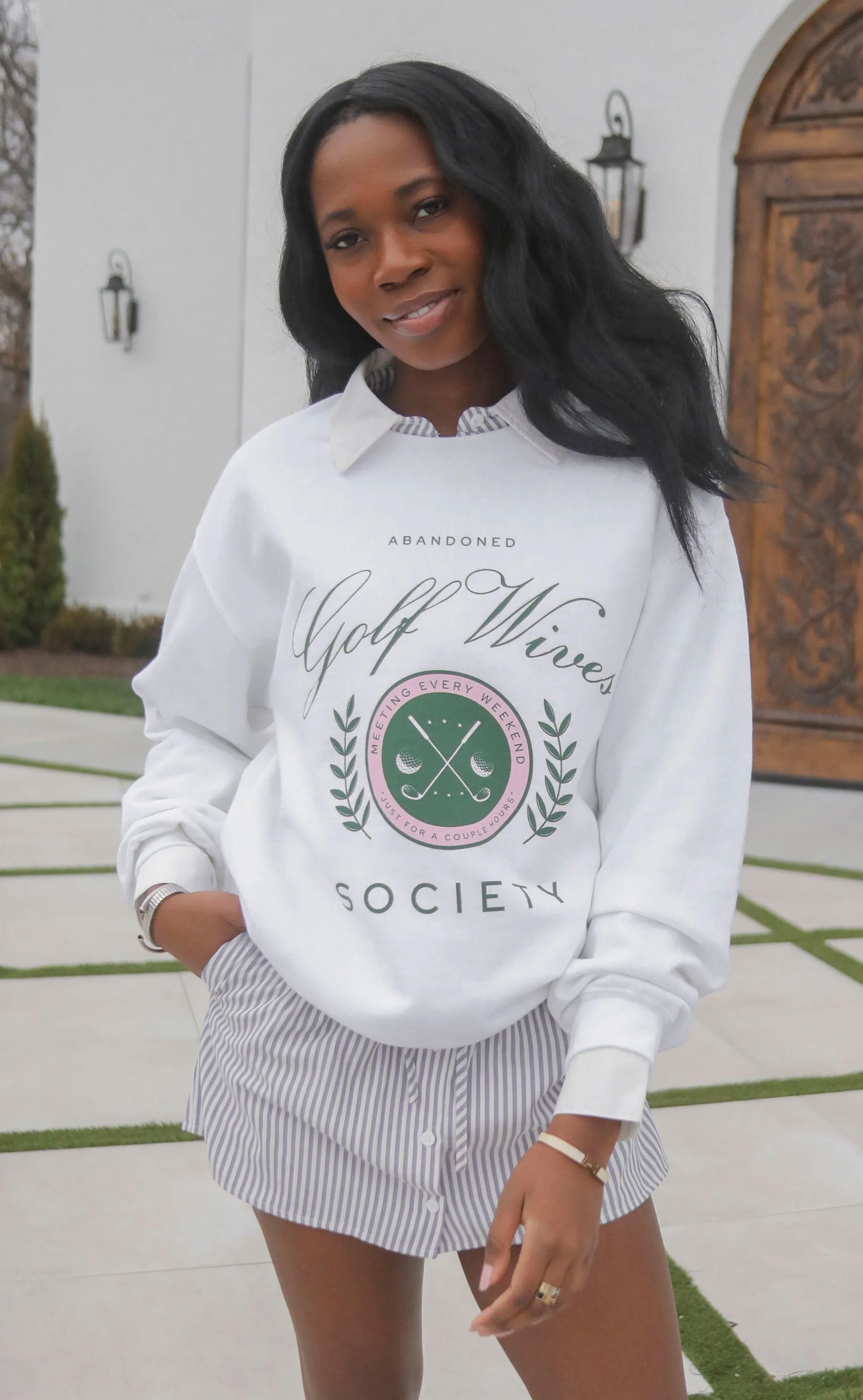 friday   saturday: golf wives sweatshirt