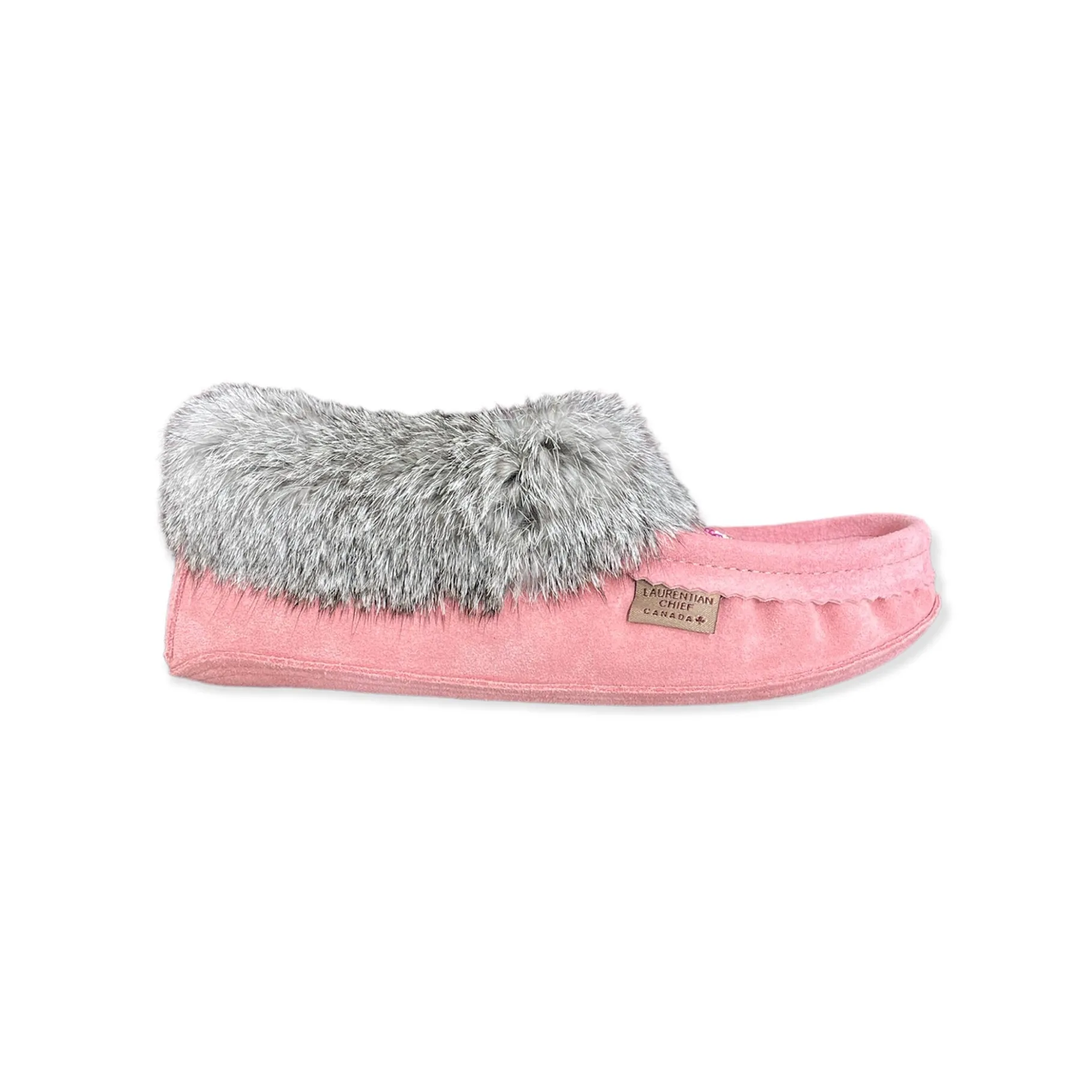 Fur Moccasin - Flamingo