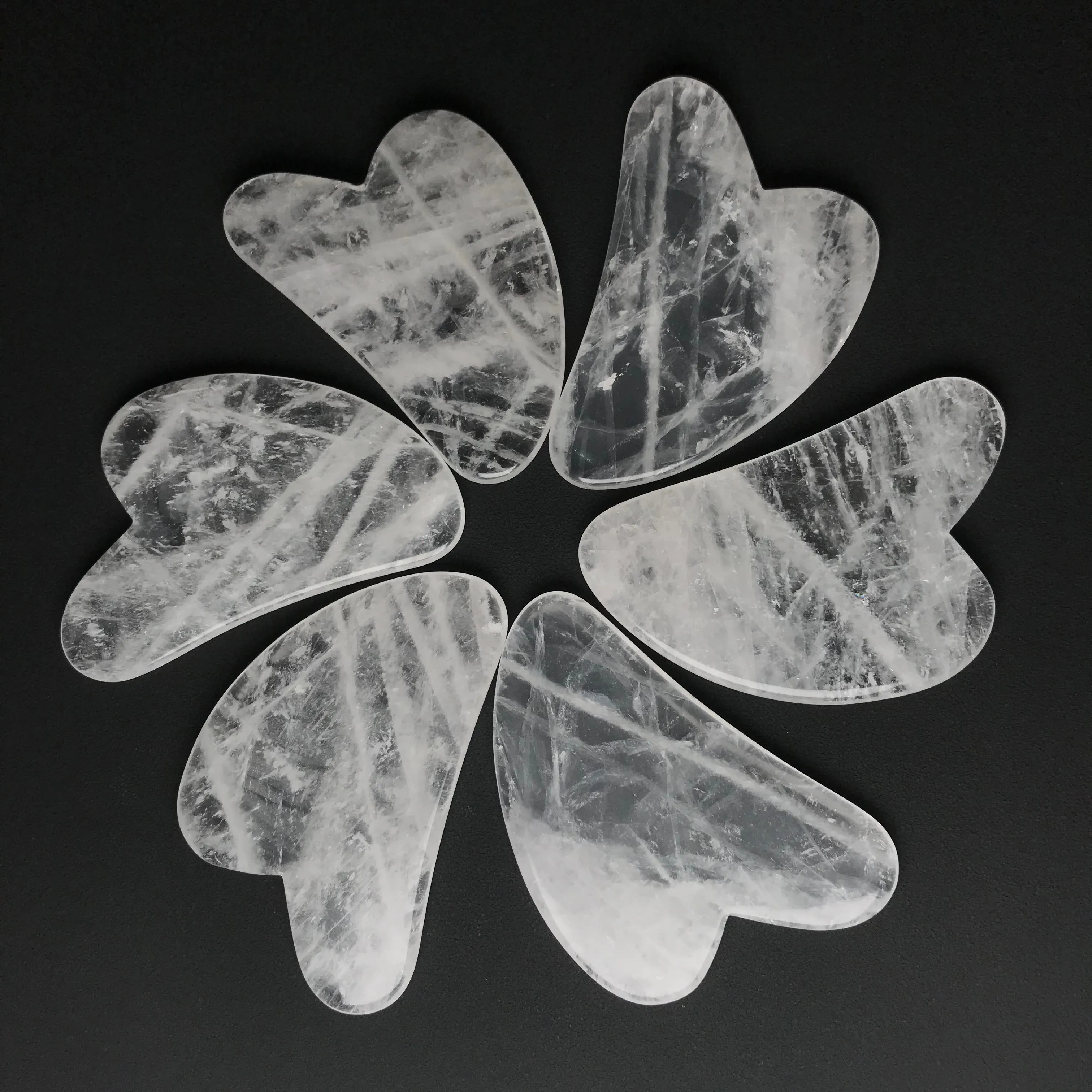 Genuine Clear Quartz Quartz Gua Sha Tool | High-quality Facial Massage Natural Health Product