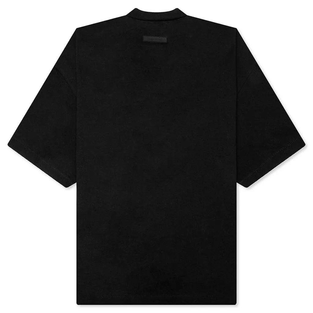 Heavy Jersey Crewneck T-Shirt - Jet Black