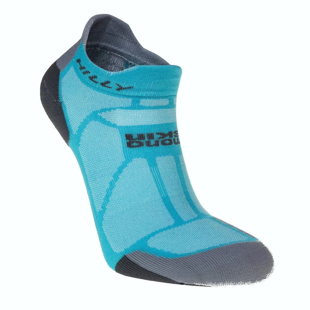 Hilly Marathon Fresh Socklet Min (Unisex) - Peacock/Charcoal