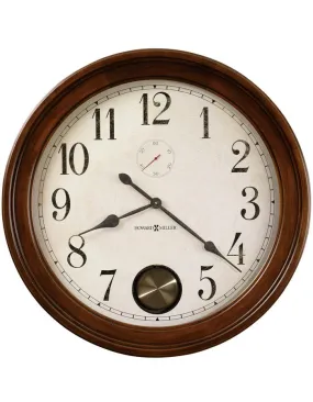 Howard Miller Auburn Pendulum Wall Clock - Hampton Cherry Finish - White Dial