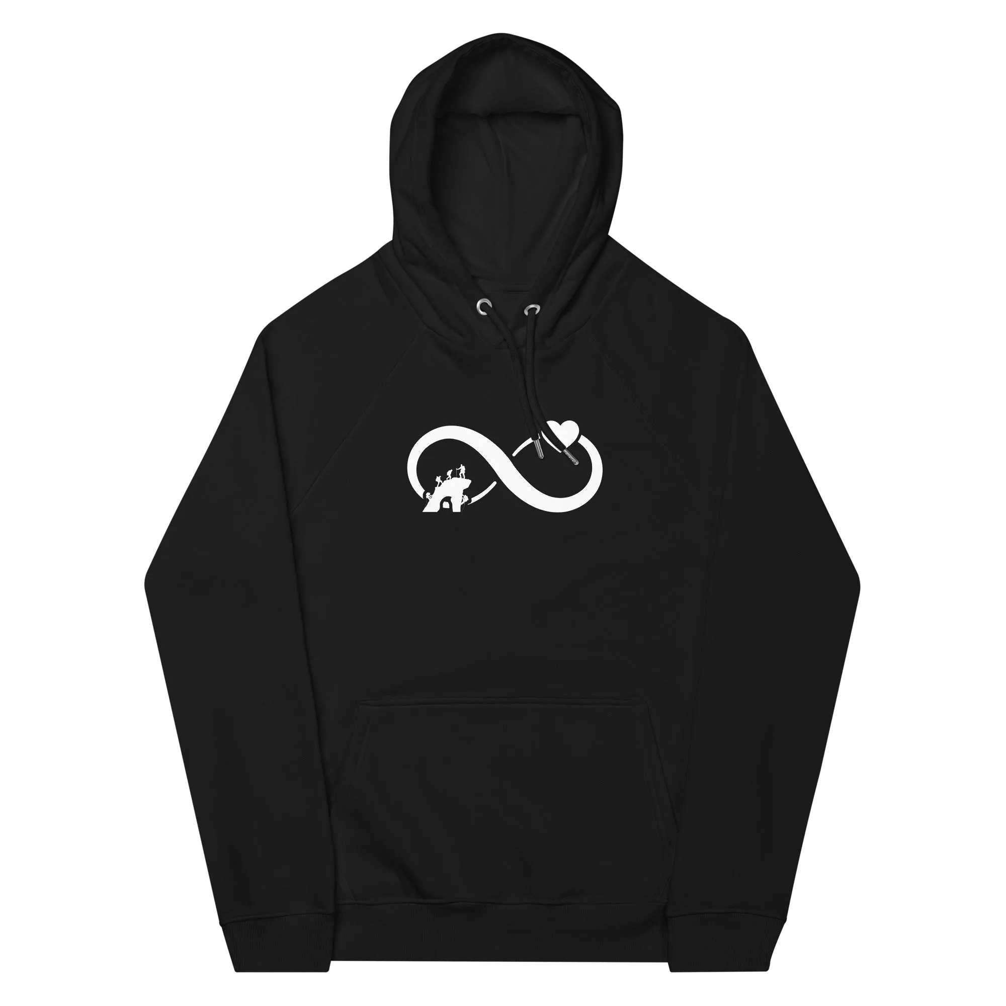 Infinity Heart and Climbing - Unisex Premium Organic Hoodie