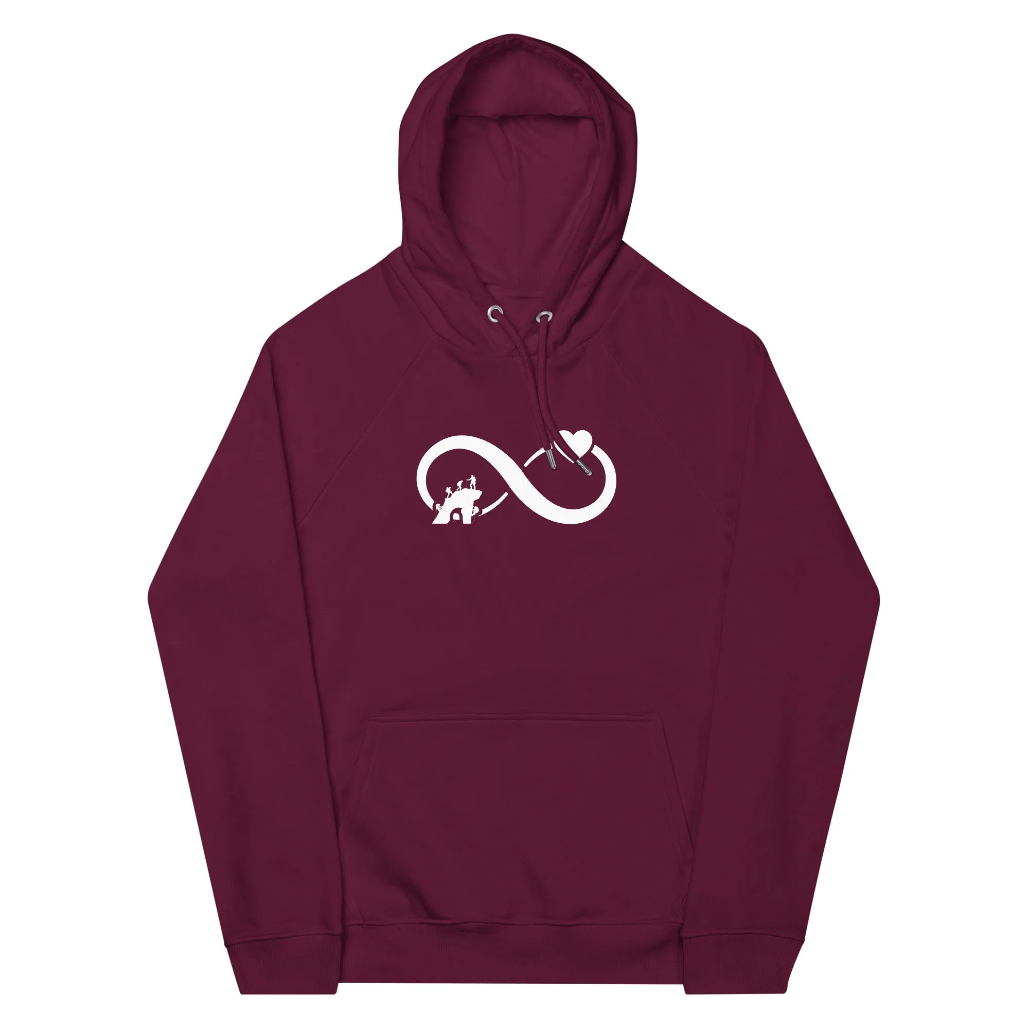 Infinity Heart and Climbing - Unisex Premium Organic Hoodie