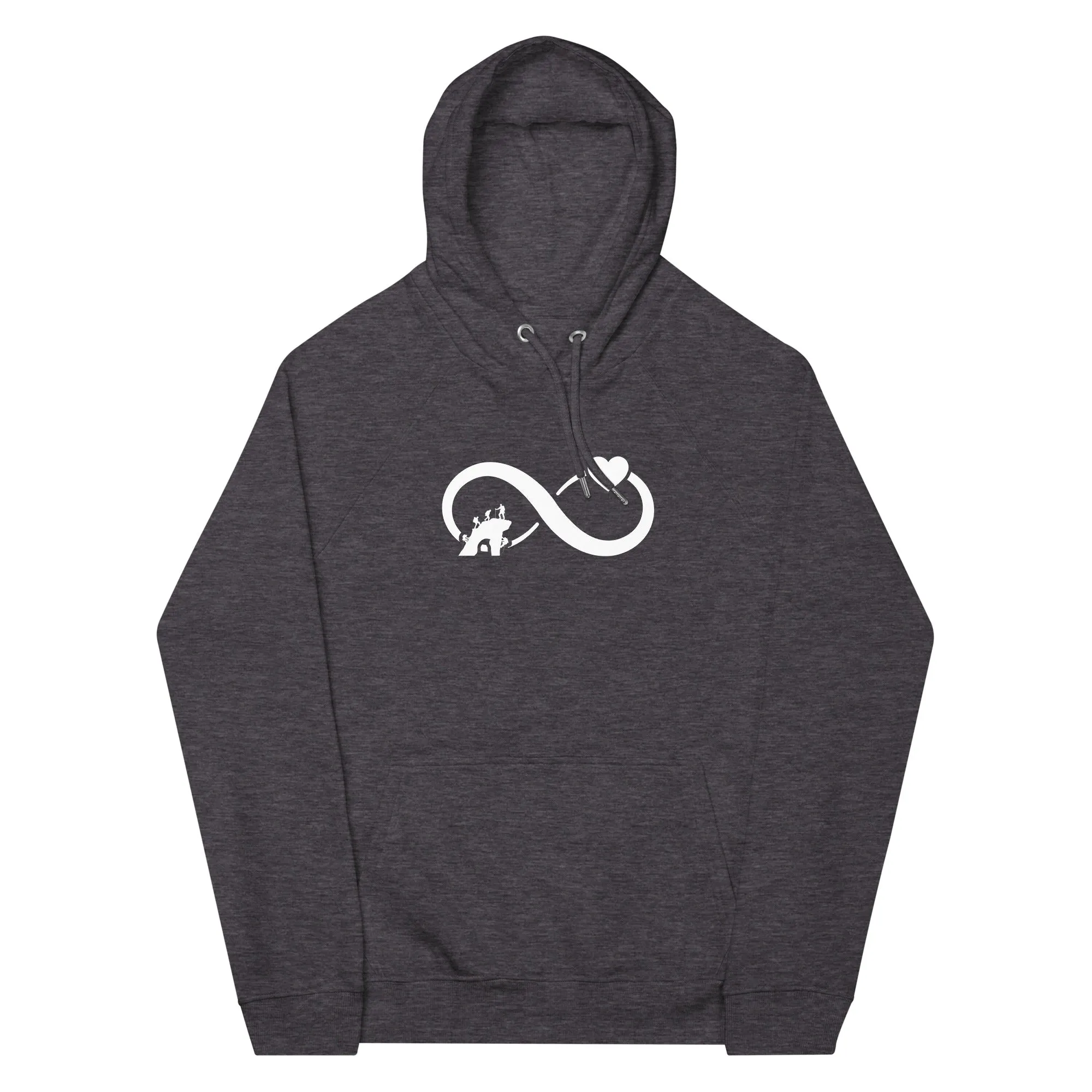 Infinity Heart and Climbing - Unisex Premium Organic Hoodie