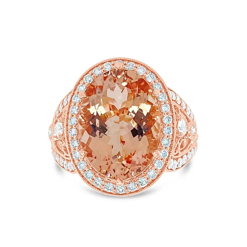 Irisa by Martin Binder Morganite & Diamond Statement Cocktail Ring