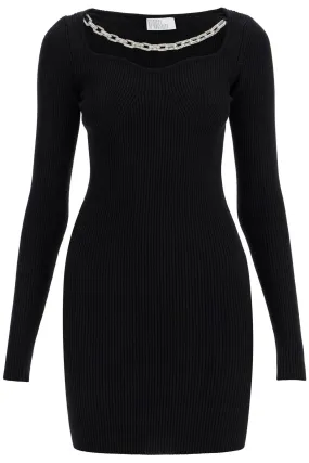 'knit Dress With Chain Detail