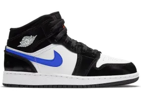 Nike Jordan 1 Mid Black Racer Blue White (GS) Women's