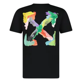 OFF WHITE BRUSH ARROW SKATE FIT T-SHIRT BLACK