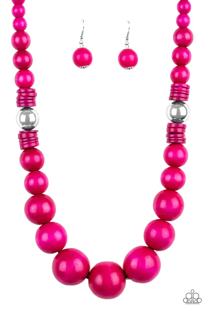 Paparazzi Panama Panorama - Pink Necklace