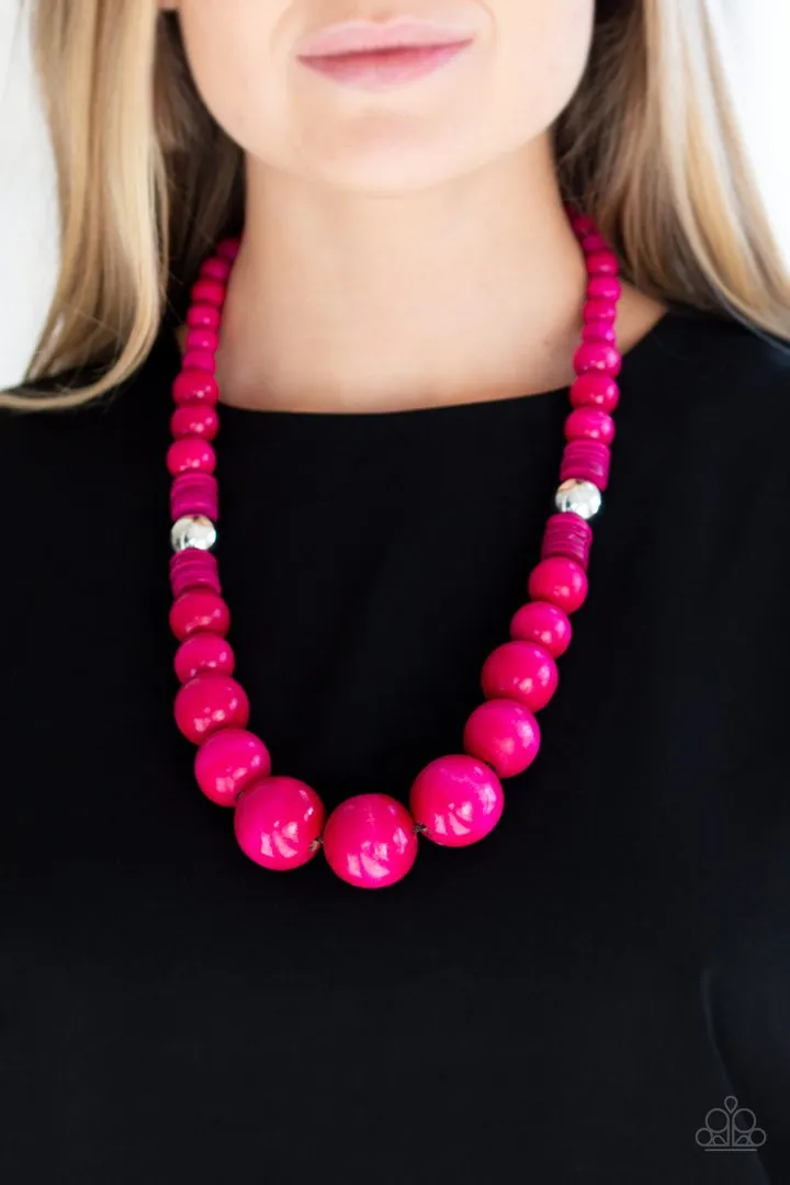 Paparazzi Panama Panorama - Pink Necklace