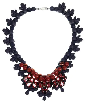 Picadilly Necklace, Blue & Garnet