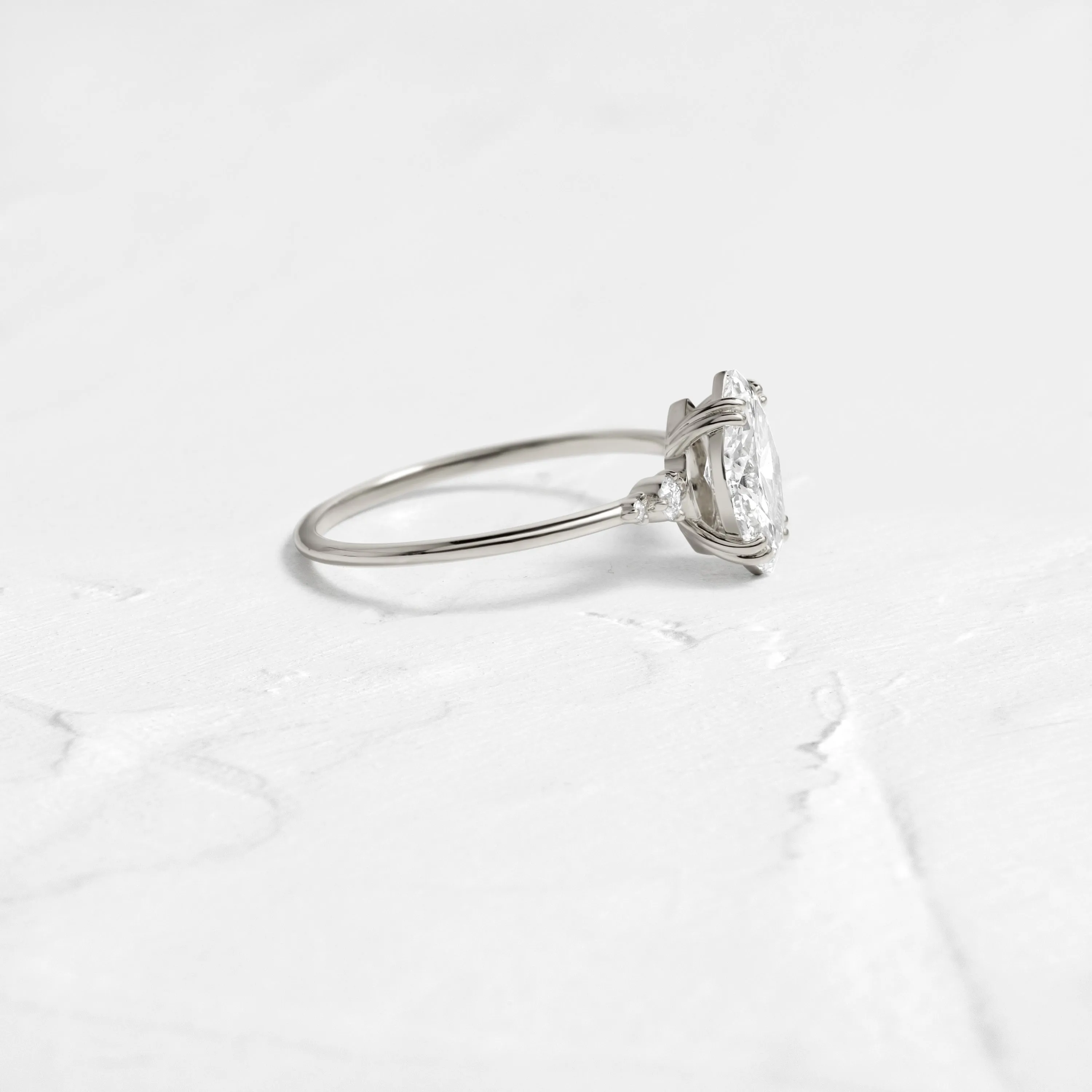 Pictorial Ring, Marquise Cut